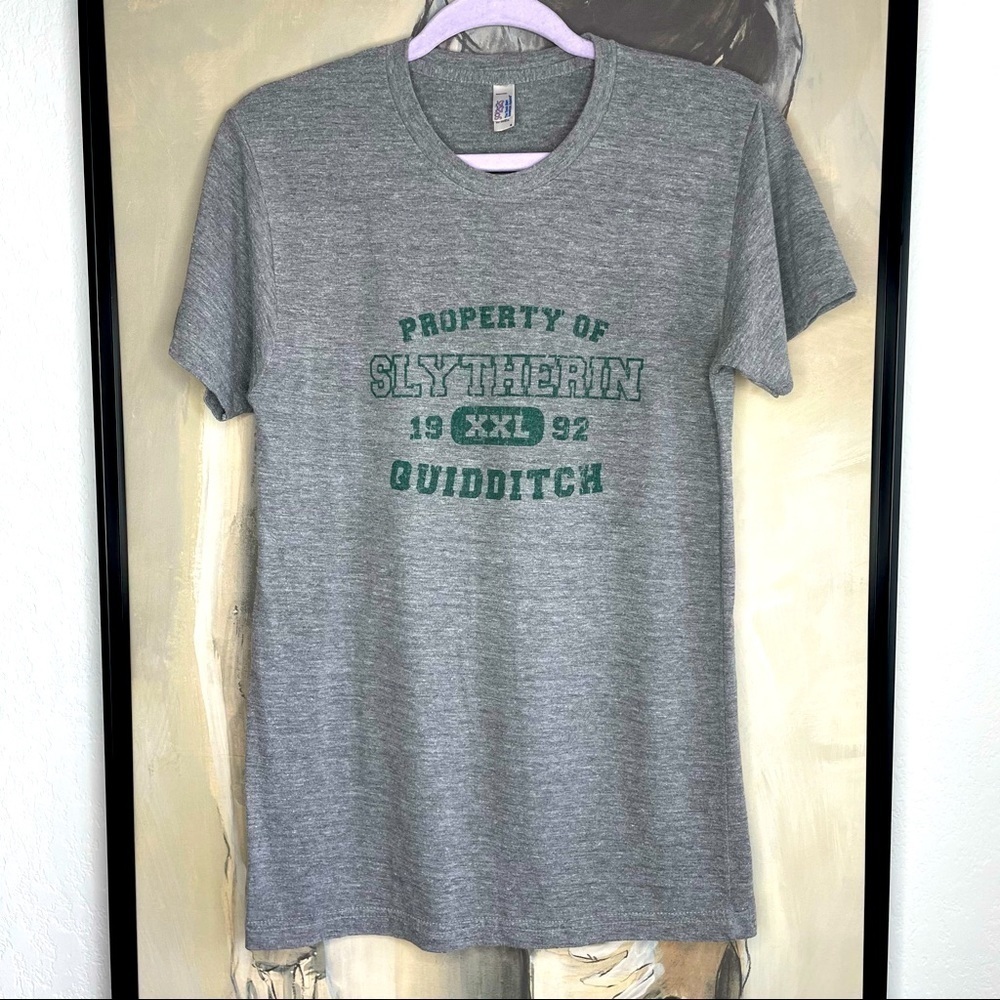 𝅺american Apparel Property of Slytherin House Quidditch 1992 Tshirt